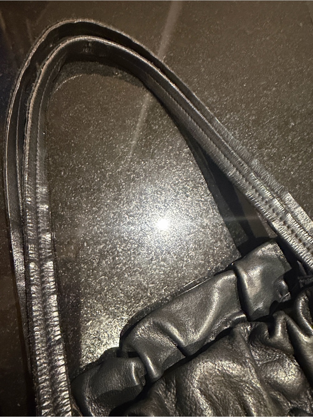 Prada Nero Large Drawstring Leather Tote with Gold Logo - Picture 11 of 16